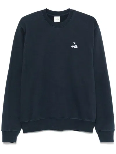 ARTE ARTE SMALL HEART AND LOGO CREWNECK