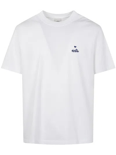 Arte Small Heart And Logo T-shirt Clothing In White