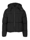 Arte Special Cuts Puffer Jacket Coats Black In Black