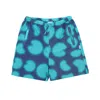 Arte Stolp Priint Shorts Men's Short Pants Navy/green In Blue