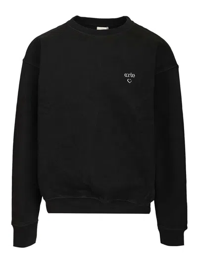 Arte Heart Sweatshirt In Black
