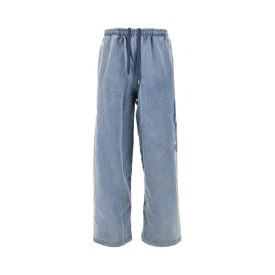 Arte Sunfade Stencil Sweatpants In Blue
