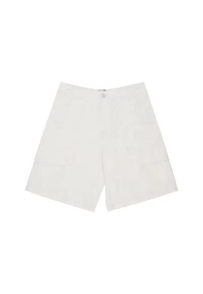 Arte Trousers Corto Uomo Canvas Cargo Shorts Cream
