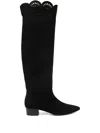 Arteana 30mm Scallop-trim Boots In Black