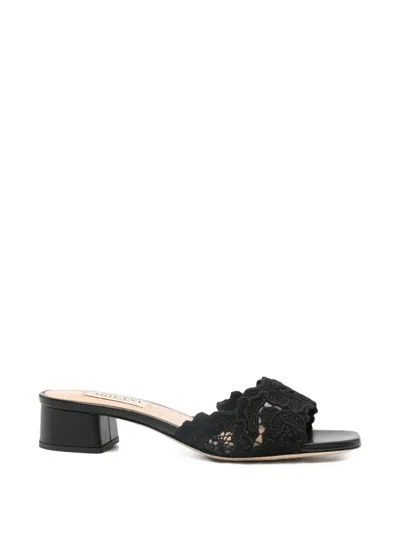 Arteana Como 35 Lace Heeled Sandals In Black