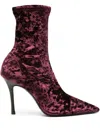 Arteana Corsini 95mm Crushed-velvet Boots In Violett