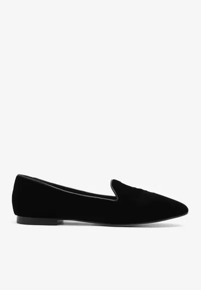 Arteana Friuli Velvet Loafers In Black