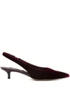Arteana Leather Heeled Sandals In Burgundy