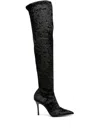 Arteana Over-the-knee Velvet Boots In Black