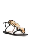 Arteana Portofino Flat Sandals In Black