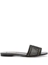 Arteana Roma Lurex Mesh Slides In Black