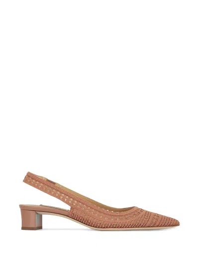 Arteana Trieste Crochet-knit Slingback Sandals In Pink