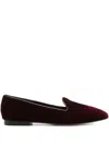 Arteana Velvet-finish Ballet Flats In Red