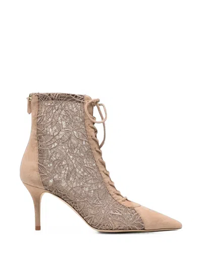 Arteana Venezia Lace-up Ankle Boots In Neutral