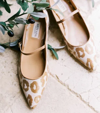 Arteana Women's Genova Leopard Mary Jane Flats In Camel In Multi