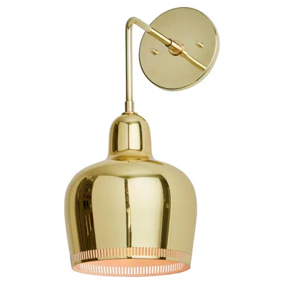 Pre-owned Artek Alvar Aalto A330s Polished Brass Wall Light For  In Sand