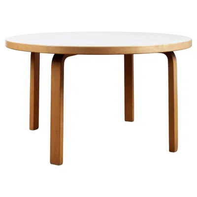 Pre-owned Artek Alvar Aalto Large Coffee Low Table,  C. 1970s, Birch & White Laminate Top