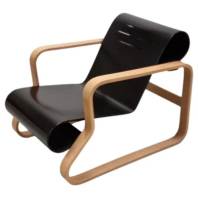Pre-owned Artek Alvar Aalto, Paimio 41 Lounge Chair In Black And Birch,  1960s