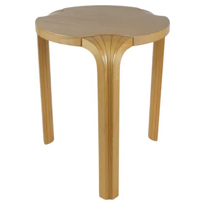 Pre-owned Artek Alvar Aalto Stool X600 X-leg Or "fan Leg" In Birch And Oak, , 1960s In Brown