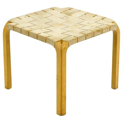 Pre-owned Artek Alvar Aalto Y61 Stool In Brown