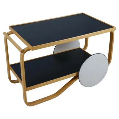 Pre-owned Artek Black Alvar Aalto Coffee / Tea Trolley Model 901, Birch,  1960s
