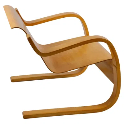 Pre-owned Artek Early Alvar Aalto Spring Chair Model 31, Bent Plywood And Birch,  1950s In Brown