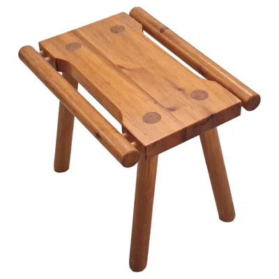 Pre-owned Artek Extremely Rare Perttu Mentula Sauna / Sports Pine Stool For , 1960s In Brown