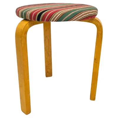 Pre-owned Artek Funky Alvar Aalto Stool Model 60 In Brown