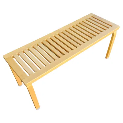 Pre-owned Artek Mid-century Modern Slatted Birch Bench By Alvar Aalto For  C1970 In Brown
