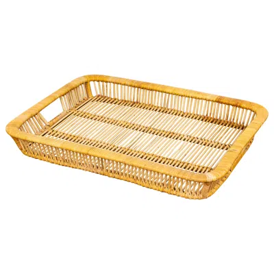 Pre-owned Artek Rattan Tray Designed And Made By  In Finland During The 1960s In Orange