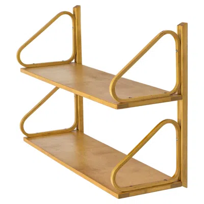 Pre-owned Artek Wall Shelf In Birch By Alvar Aalto,  Hedemora, Sweden 1946-1956 In Brown