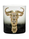 Artel African Safari Wildebeest-head Glass In Black