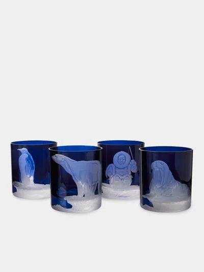 Artel Arctic Hand-engraved Crystal Collection In Blue