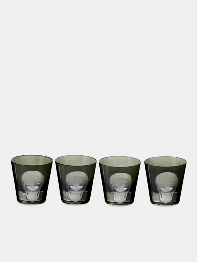 Artel Cabinet Of Curiosities Hand-engraved Crystal Shot Glasses (set Of 4)