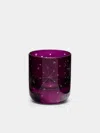 Artel Fireworks Hand-engraved Crystal Votive Candle Holders (set Of 2) In Purple
