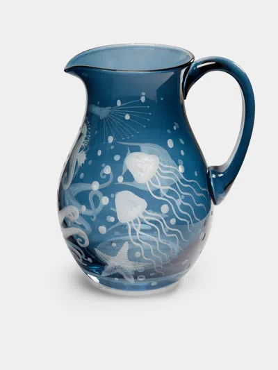 Artel Frutti Di Mare Hand-engraved Crystal Jug