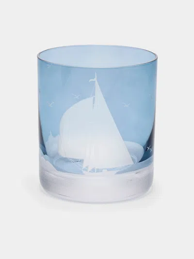 Artel Golden Age Of Yachting Hand-engraved Crystal Double Old Fashioned Tumbler  Abask Luxury Gift