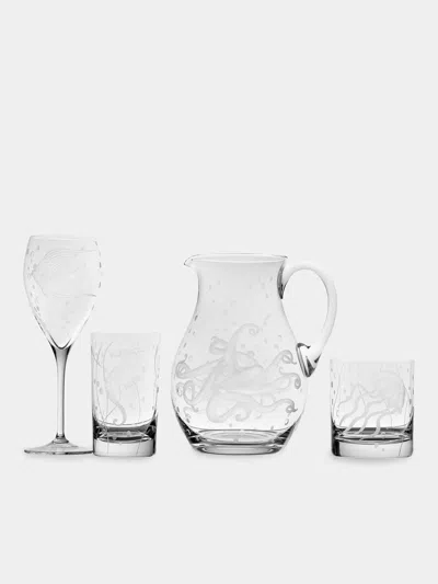Artel Sea Life Hand-engraved Crystal Collection In Transparent