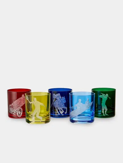 Artel Sporting Hand-engraved Crystal Collection In Multi