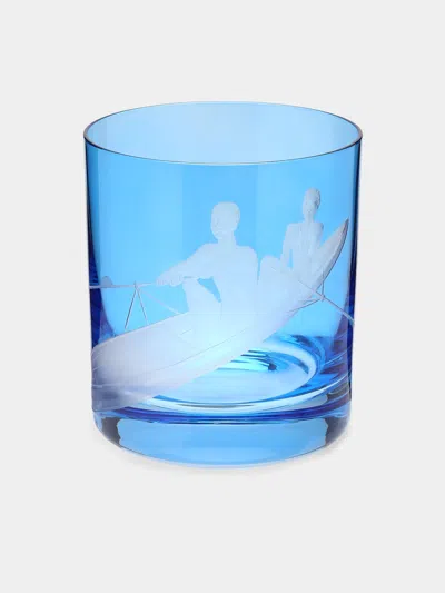 Artel Sporting Hand-engraved Crystal Double Old Fashion Glass  Abask Luxury Gift