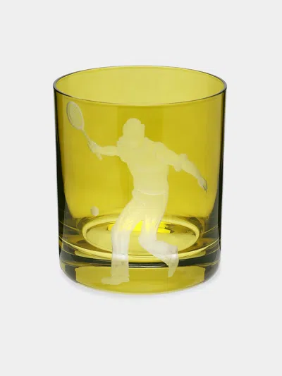 Artel Sporting Hand-engraved Crystal Double Old Fashioned Glass  Abask Luxury Gift