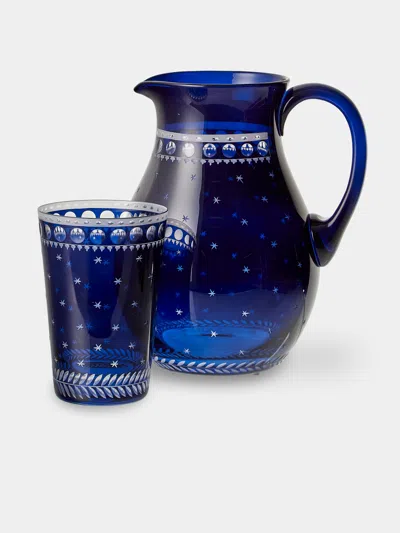 Artel Staro Hand-engraved Crystal Collection In Blue