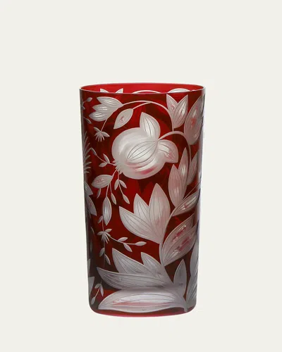 Artel Verdure Red Crystal Highball Glass, 17.5 Oz. In Re Red