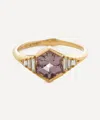 Artemer 18ct Gold One-of-a-kind Hexagon Cut Spinel And Diamond Engagement Ring