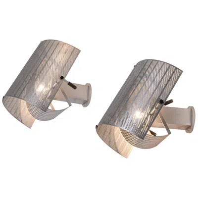 Pre-owned Artemide 1 (of 4) Pair Of Silver  Shogun Wall Lights By Mario Botta, 1980s