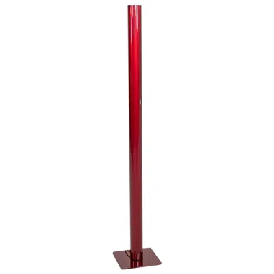 Pre-owned Artemide 2022  Ilio Floor Lamp By Ernesto Gismondi 3000k Red Steel And Aluminum