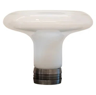 Pre-owned Artemide Angelo Mangiarotti Lesbo Table Lamp In Metal And Blown Glass By  In Transparent