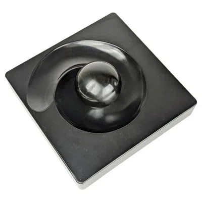 Pre-owned Artemide Black Melamine Sculptural Spiros Ashtray By E. Peduzzi Riva For , 1968