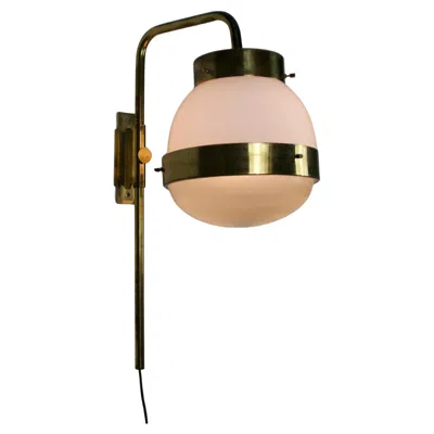 Pre-owned Artemide Brass "delta" Wall Lamp By Sergio Mazza For , Italy, 1960s In Sand