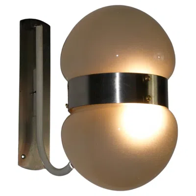 Pre-owned Artemide Chrome And Glass Wall Lamp By Sergio Mazza For , Italy, 1960s In Brown